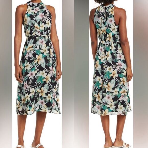 Julia Jordan NWT Floral Print MIDI Dress Size 8 - Picture 1 of 8